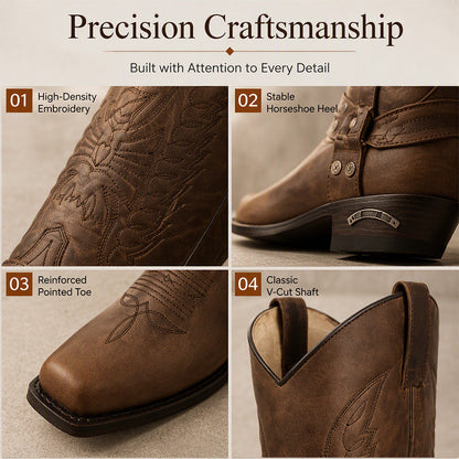 Men's Square Toe Western Cowboy Boots