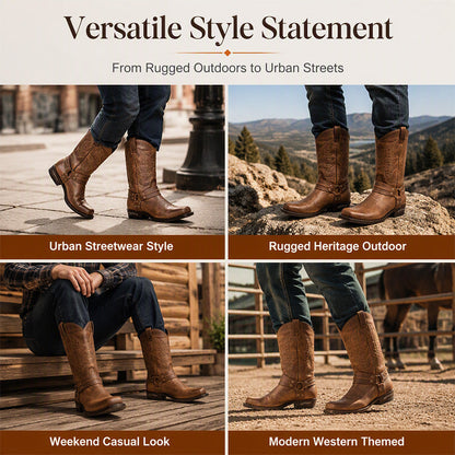 Men's Square Toe Western Cowboy Boots