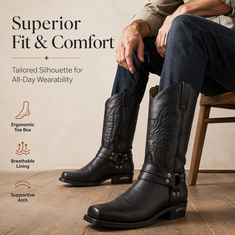 Men's Square Toe Western Cowboy Boots