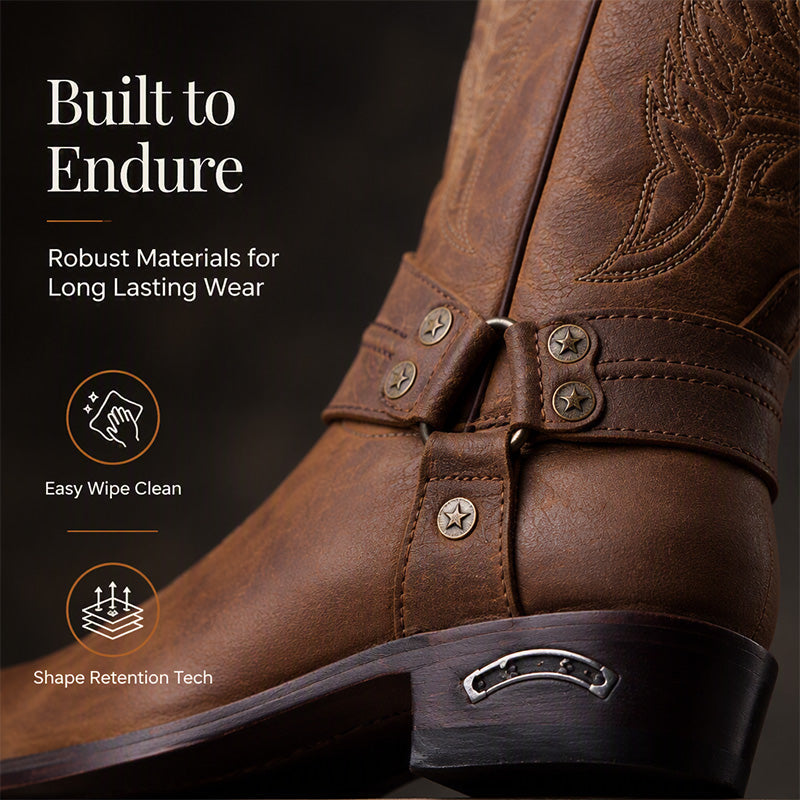 Men's Square Toe Western Cowboy Boots