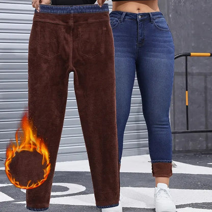 Women's High-Stretch Plush-Lined Skinny Jeans