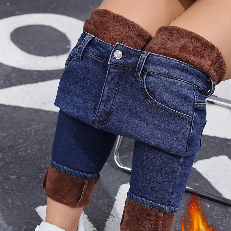 Women's High-Stretch Plush-Lined Skinny Jeans