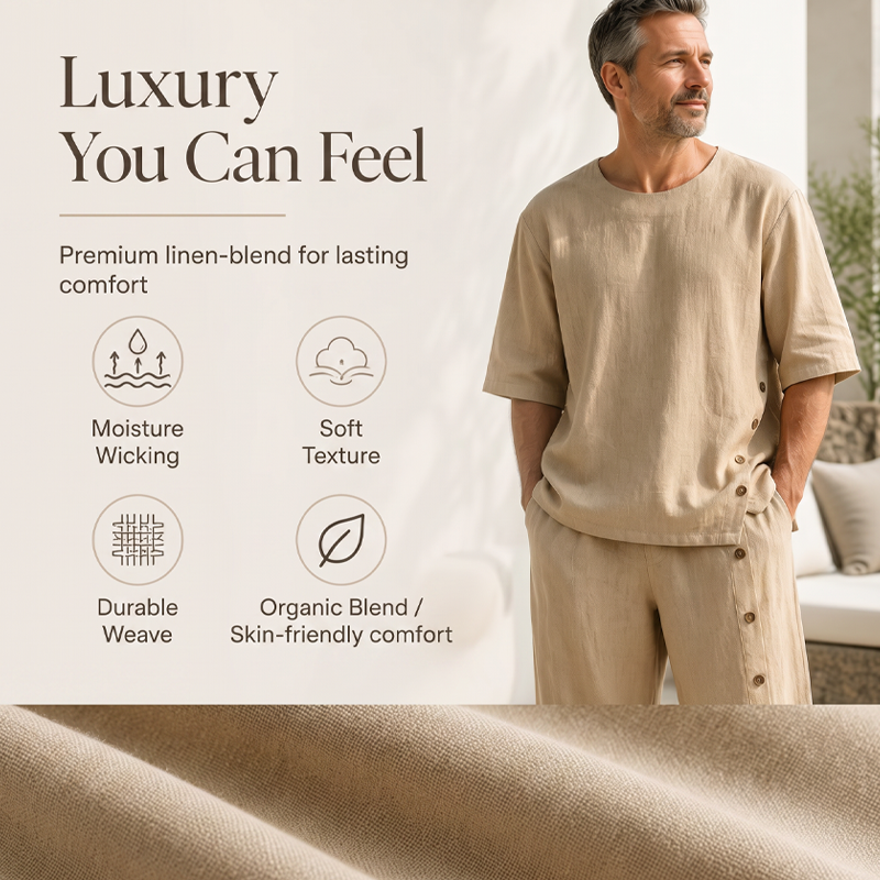 Men's Casual Shirt & Pants 2-Piece Set