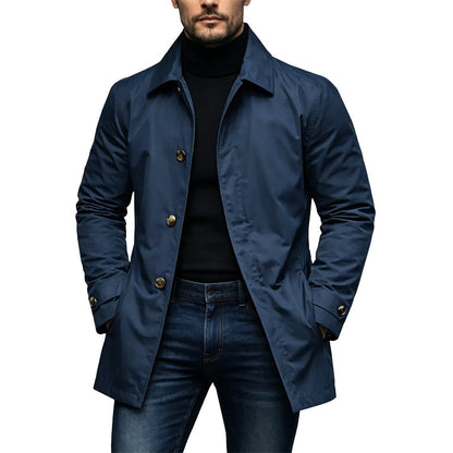 Men's Waterproof Mid-Length Trench Coat