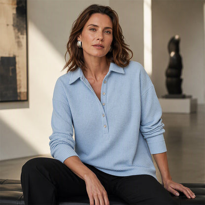 Women's Relaxed Knit Long-Sleeve T-Shirt