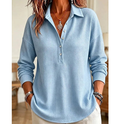 Women's Relaxed Knit Long-Sleeve T-Shirt