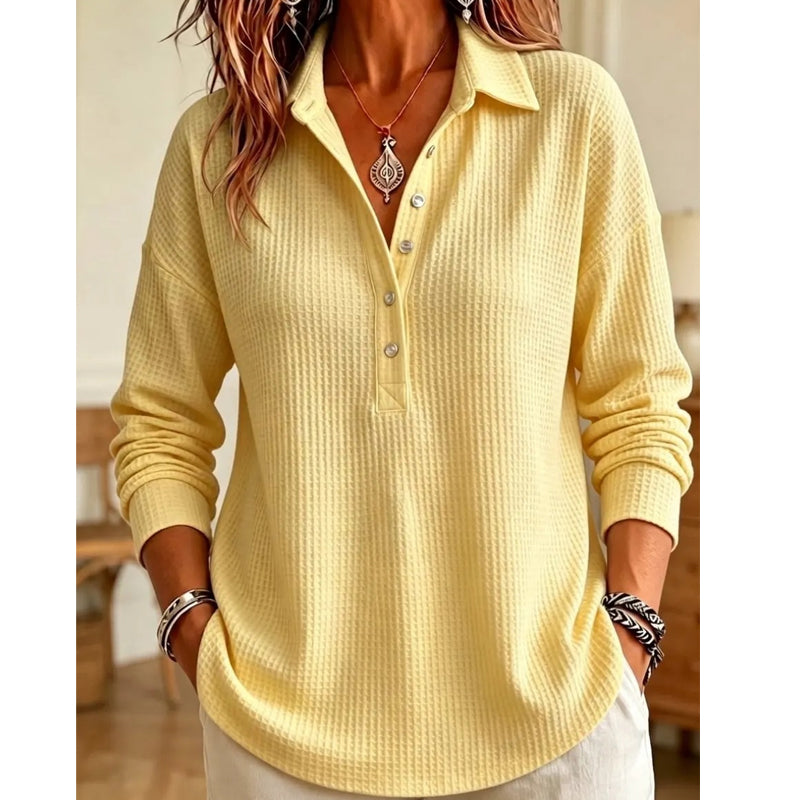 Women's Relaxed Knit Long-Sleeve T-Shirt