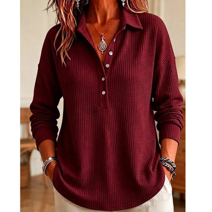 Women's Relaxed Knit Long-Sleeve T-Shirt