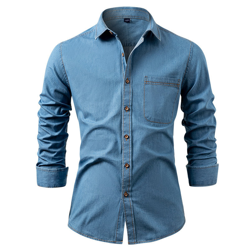 👔 ✨Men's Casual Long Sleeve Denim Shirt