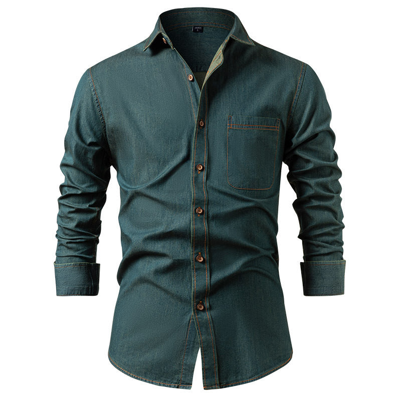 👔 ✨Men's Casual Long Sleeve Denim Shirt