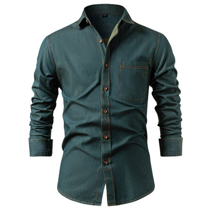 👔 ✨Men's Casual Long Sleeve Denim Shirt