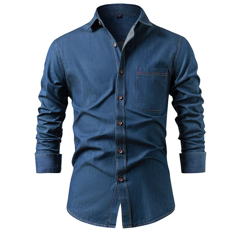 👔 ✨Men's Casual Long Sleeve Denim Shirt