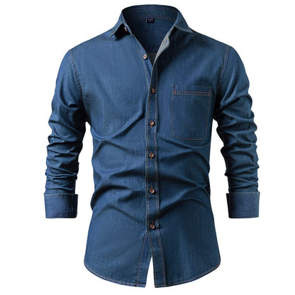 👔 ✨Men's Casual Long Sleeve Denim Shirt