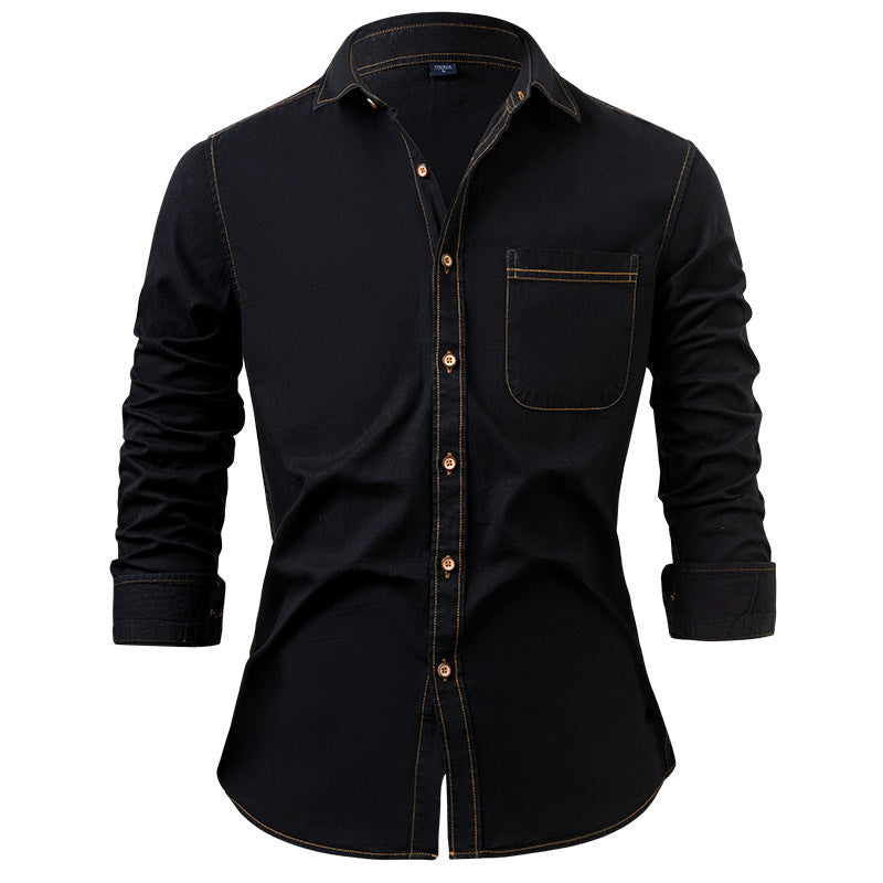 👔 ✨Men's Casual Long Sleeve Denim Shirt