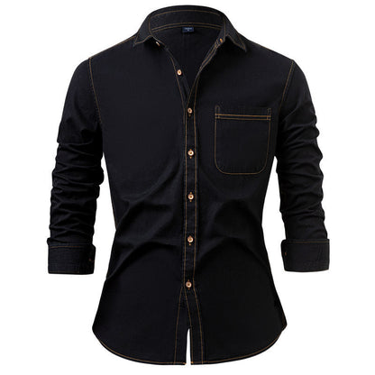 👔 ✨Men's Casual Long Sleeve Denim Shirt