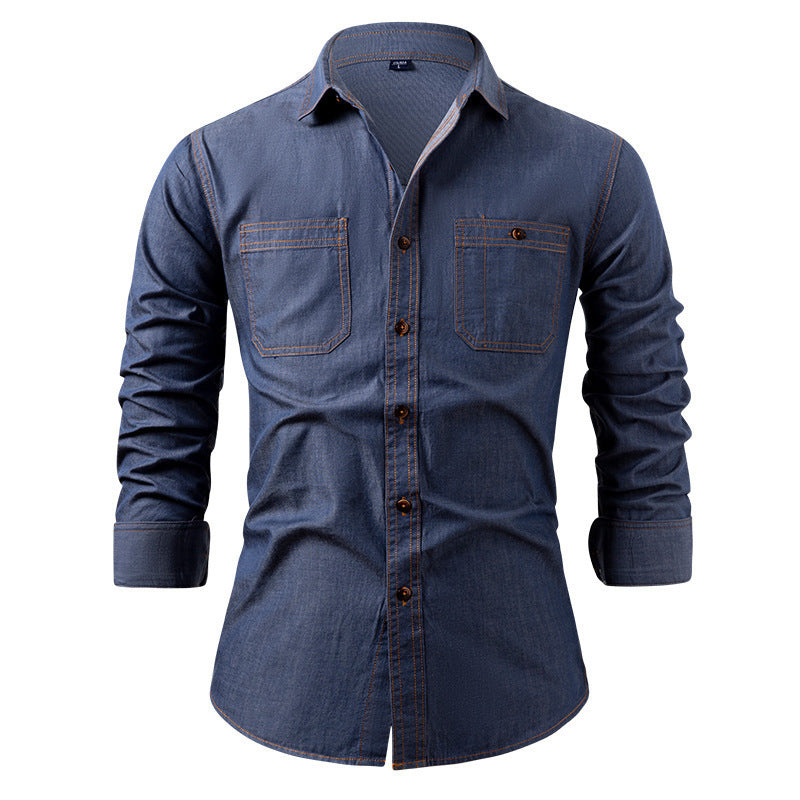 👔 ✨Men's Casual Long Sleeve Denim Shirt
