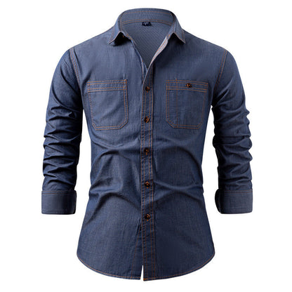 👔 ✨Men's Casual Long Sleeve Denim Shirt