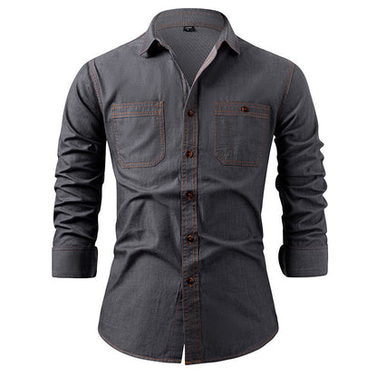 👔 ✨Men's Casual Long Sleeve Denim Shirt