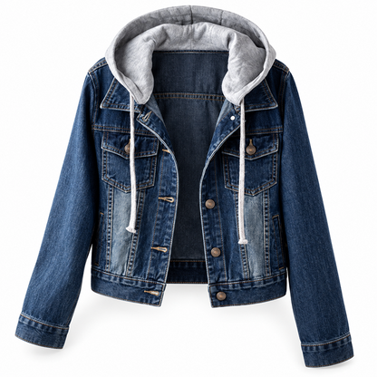 💙 Two Ways to Wear Denim | Women's Layered Hooded Denim Jacket