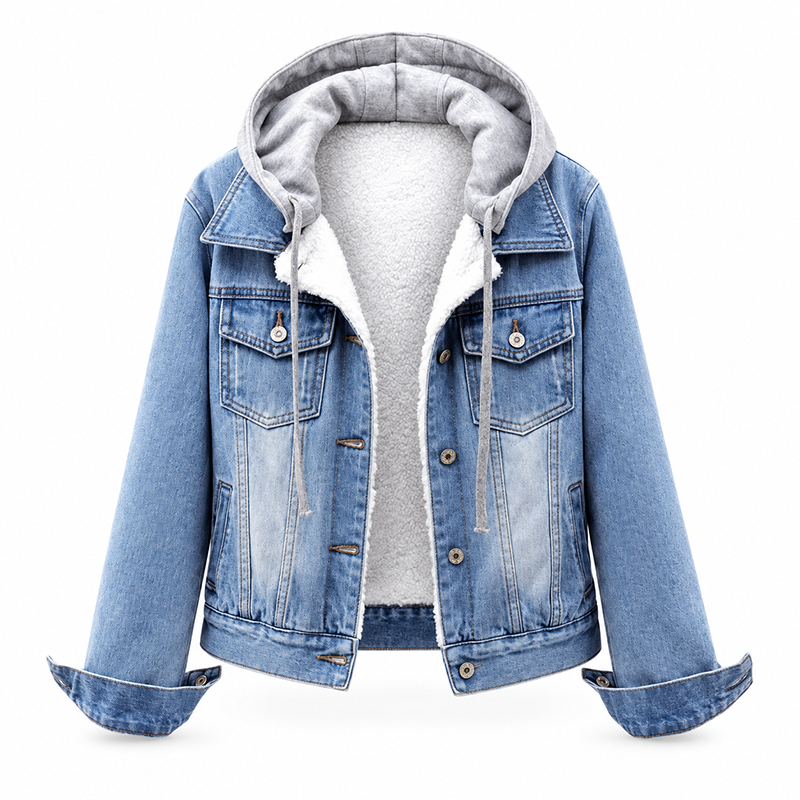 💙 Two Ways to Wear Denim | Women's Layered Hooded Denim Jacket