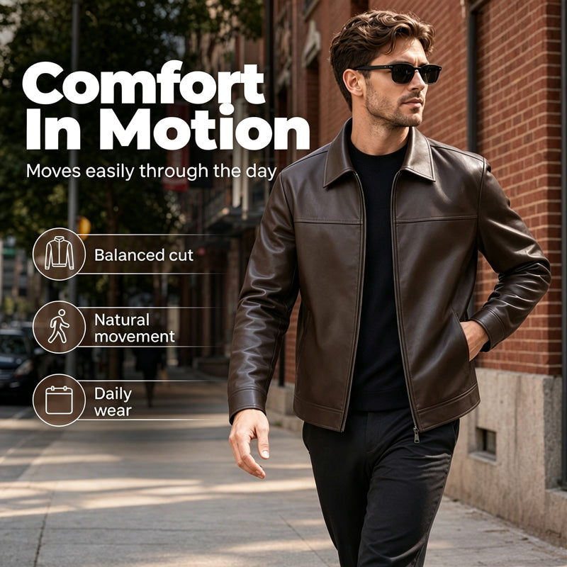 ⌛Limited-Time Offer 🧥 Refined Urban Leather Jacket