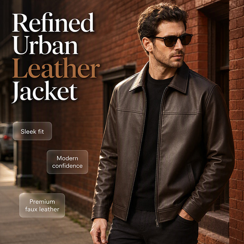 ⌛Limited-Time Offer 🧥 Refined Urban Leather Jacket