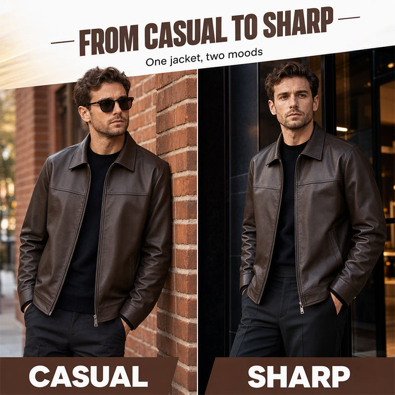 ⌛Limited-Time Offer 🧥 Refined Urban Leather Jacket