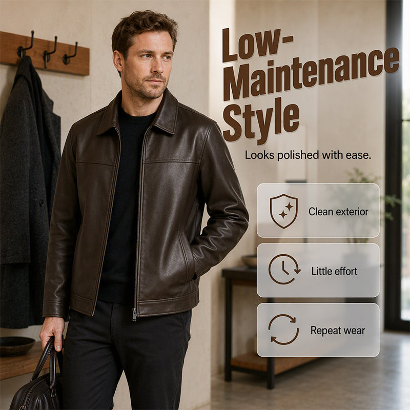 ⌛Limited-Time Offer 🧥 Refined Urban Leather Jacket