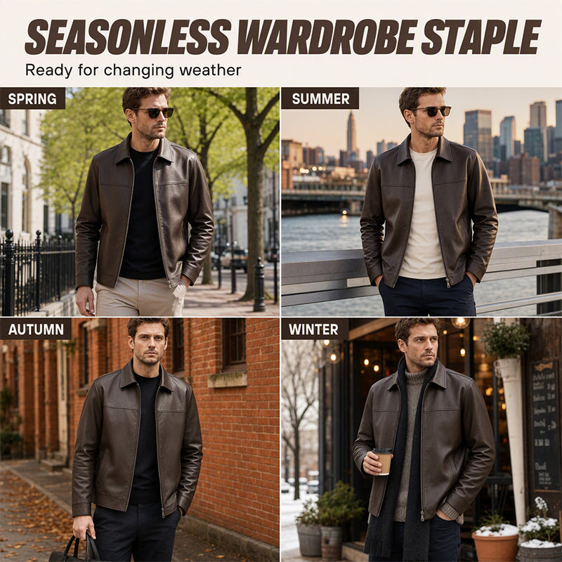 ⌛Limited-Time Offer 🧥 Refined Urban Leather Jacket