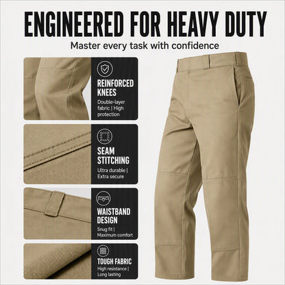 Men's Casual Double Knee Cargo Pants