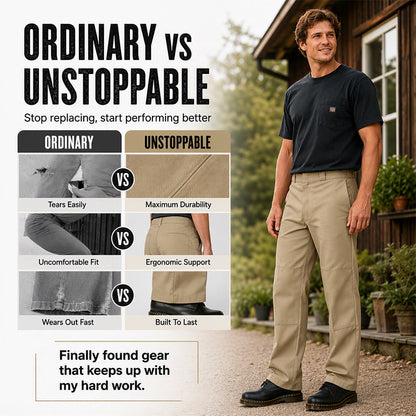 Men's Casual Double Knee Cargo Pants