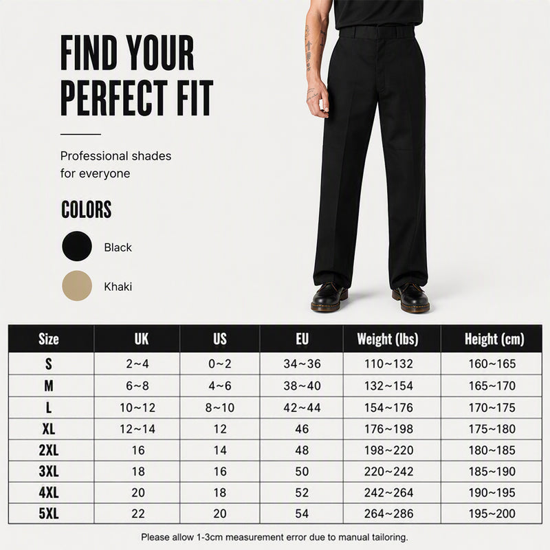 Men's Casual Double Knee Cargo Pants