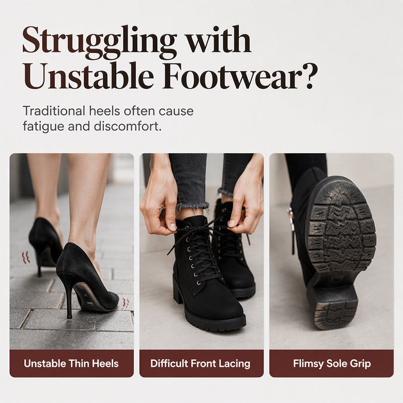 Women's Chunky Heel Platform Ankle Boots