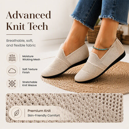 Women's Breathable Knit Flat Shoes