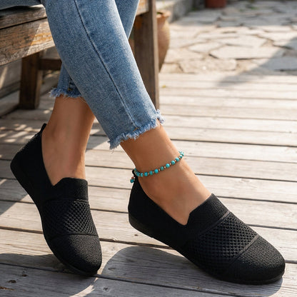 Women's Breathable Knit Flat Shoes