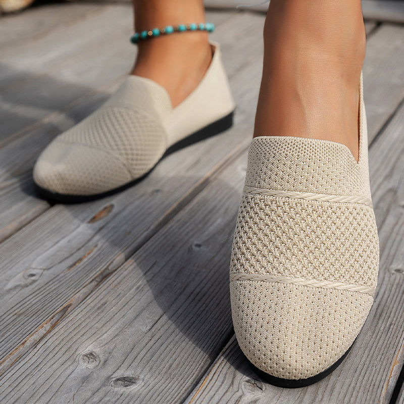 Women's Breathable Knit Flat Shoes