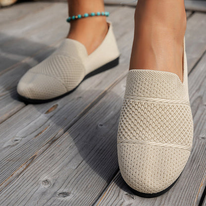 Women's Breathable Knit Flat Shoes