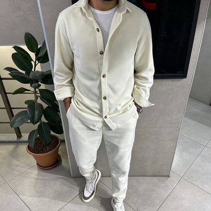 Men's Cozy Warm Shirt and Pants Lounge Set