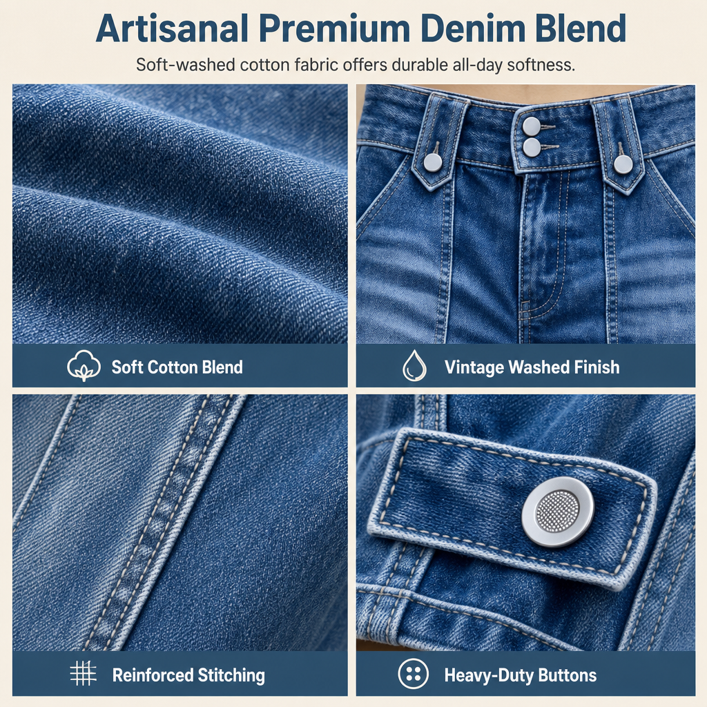 👖 Waist-Defining Fit, Longer-Looking Legs | Women's High-Rise Seamed Wide-Leg Jeans