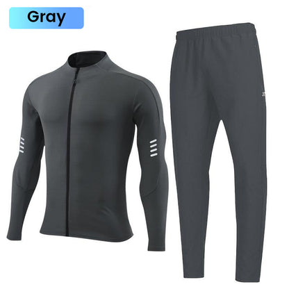 Men's Stand Collar Jacket & Slim-Fit Pants Set