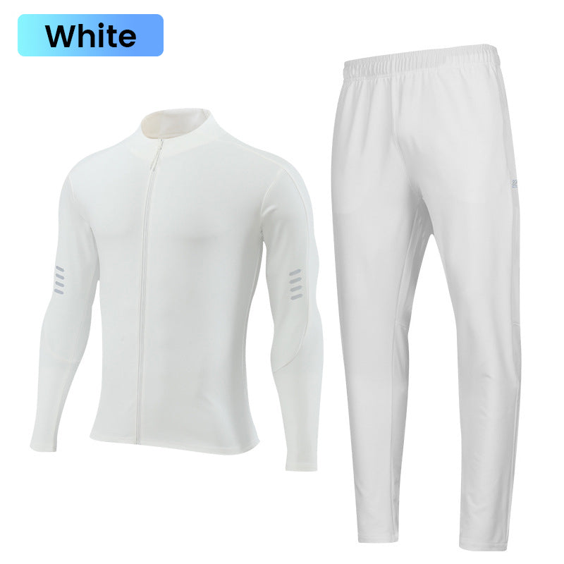 Men's Stand Collar Jacket & Slim-Fit Pants Set