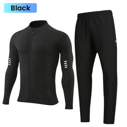 Men's Stand Collar Jacket & Slim-Fit Pants Set