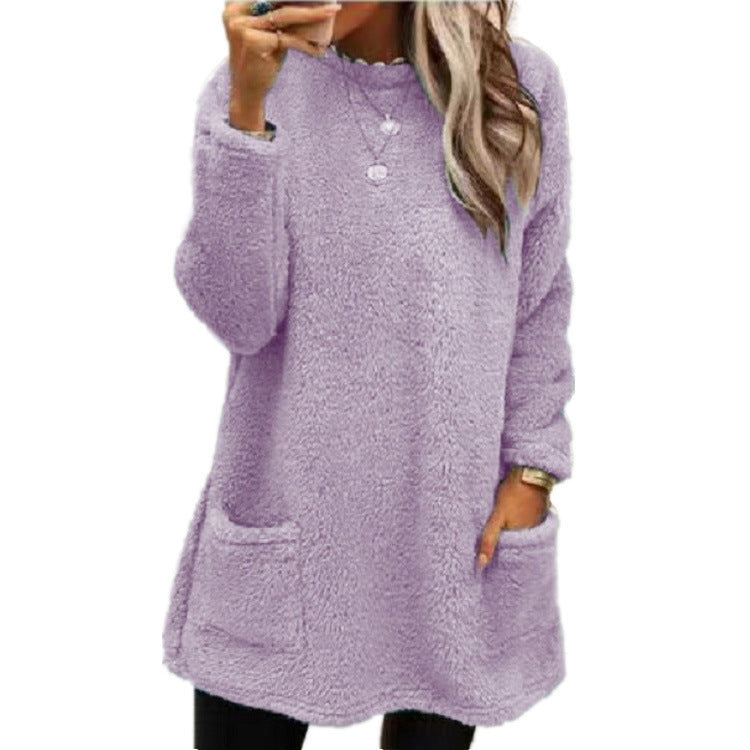 Women's Warm Crew Neck Long Sleeve Top