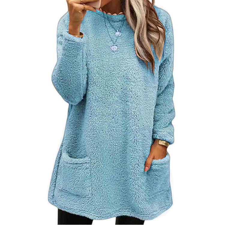 Women's Warm Crew Neck Long Sleeve Top