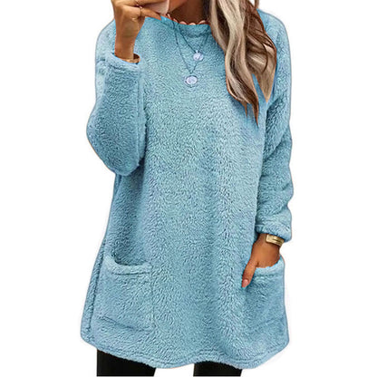 Women's Warm Crew Neck Long Sleeve Top