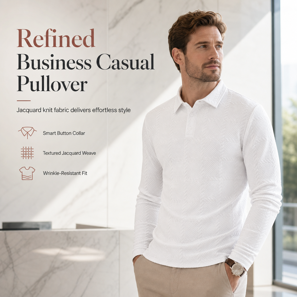 Men's Casual Long Sleeve Pullover Sweatshirt