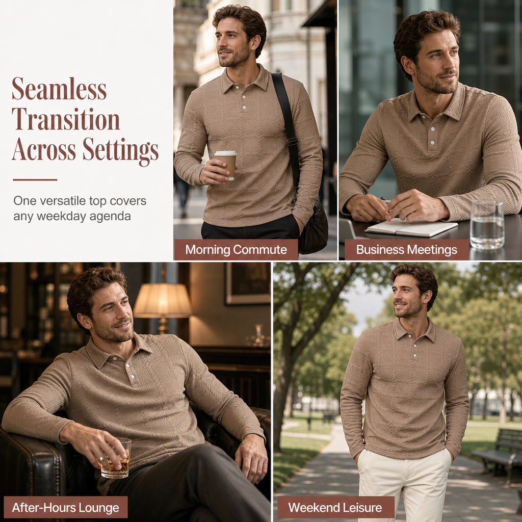 Men's Casual Long Sleeve Pullover Sweatshirt