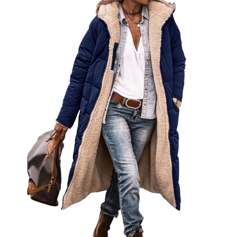Women's Reversible Hooded Padded Slim-Fit Coat