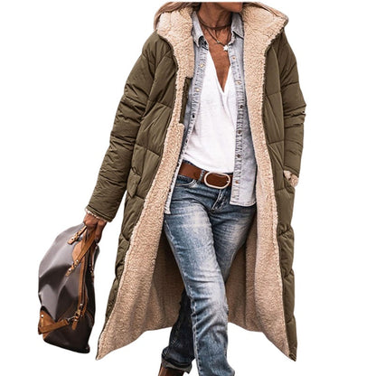 Women's Reversible Hooded Padded Slim-Fit Coat