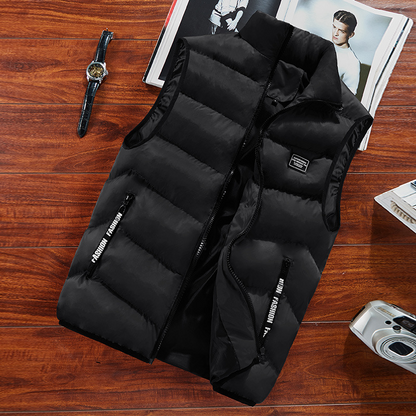 Men's Padded Stand Collar Vest